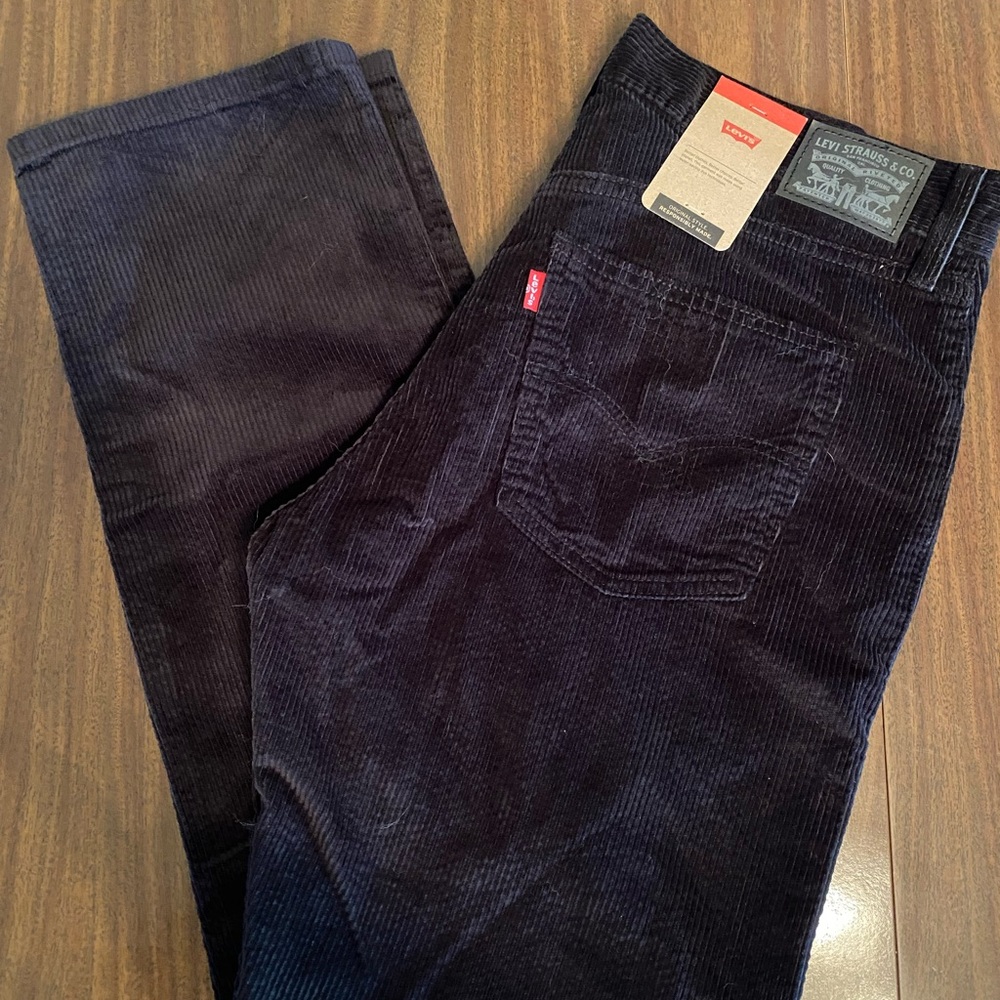 Levi's Black Corduroy Straight Leg Pants